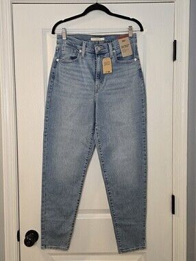 Levi's Relaxed Fit Tapered Leg High Waisted Mom Jeans Size 28 Inseam 29